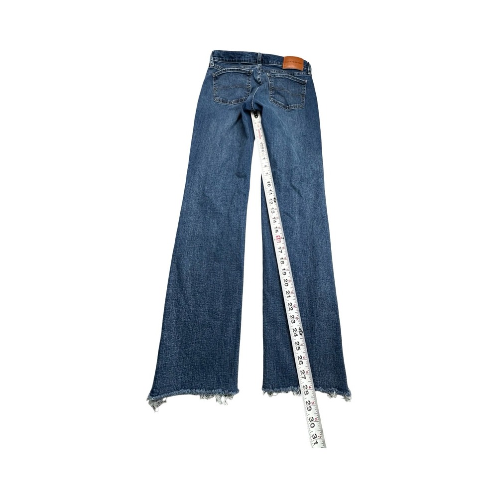 Lucky Brand Jeans Womens 6/28 Blue Sweet Mid Rise Straight Raw Hem Button Fly‎ - Picture 9 of 15